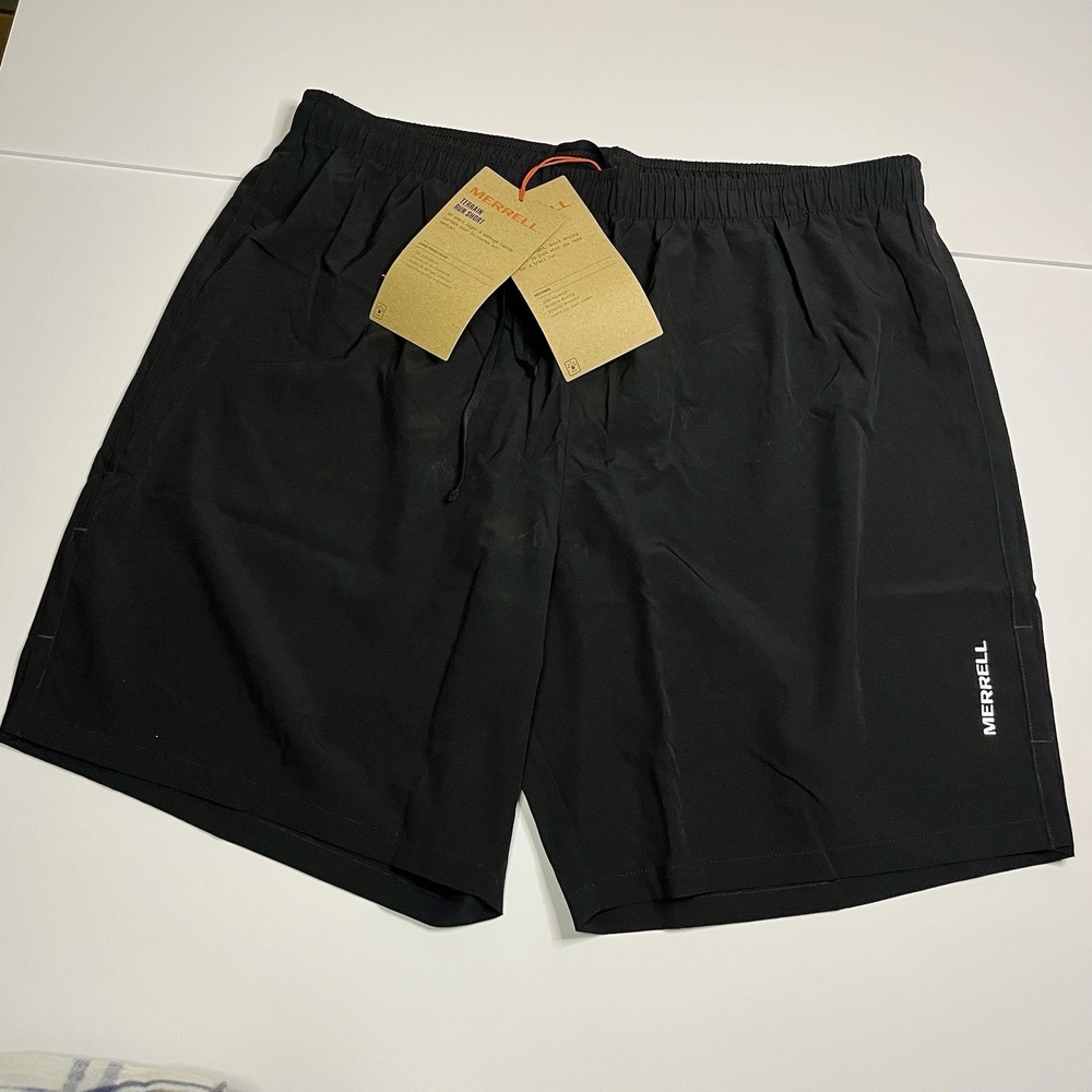 Merrell Terrain Run Short XXL Black Athletic Polyester Quick Dry Pockets